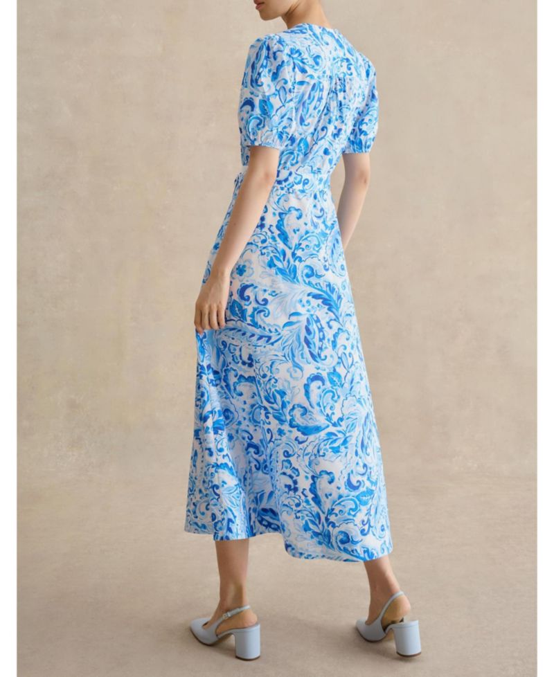 Women's Libby Short Sleeve V-Neck Midi Dress