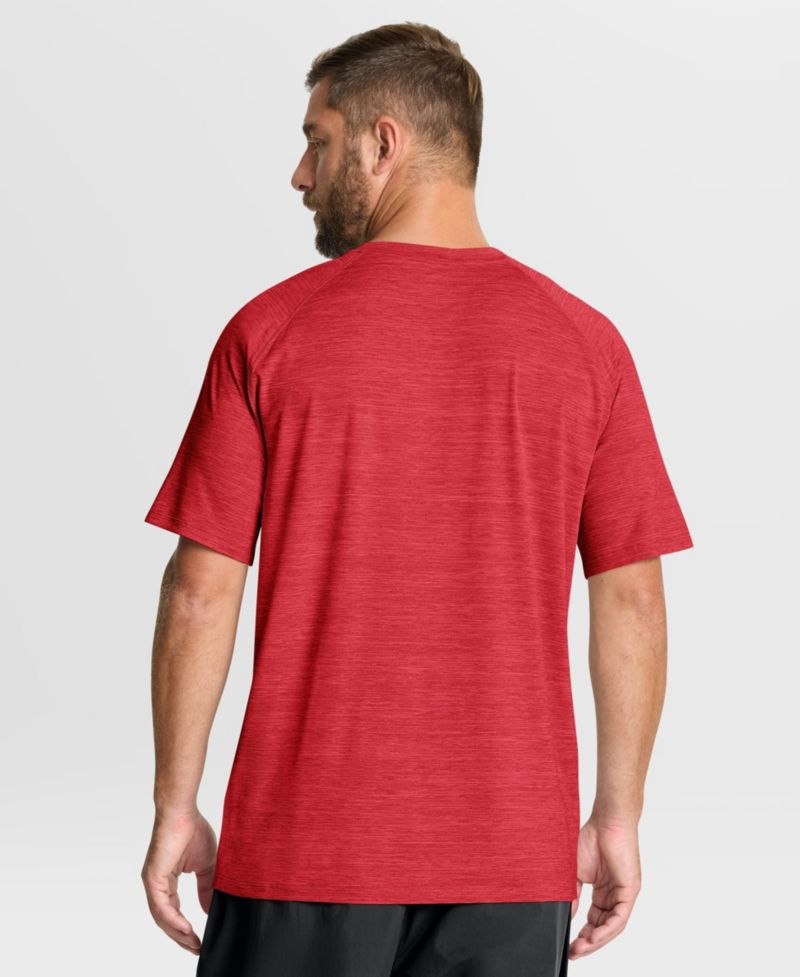 Men's Heather Red Chicago Blackhawks Breakaway Clutch Raglan T-Shirt