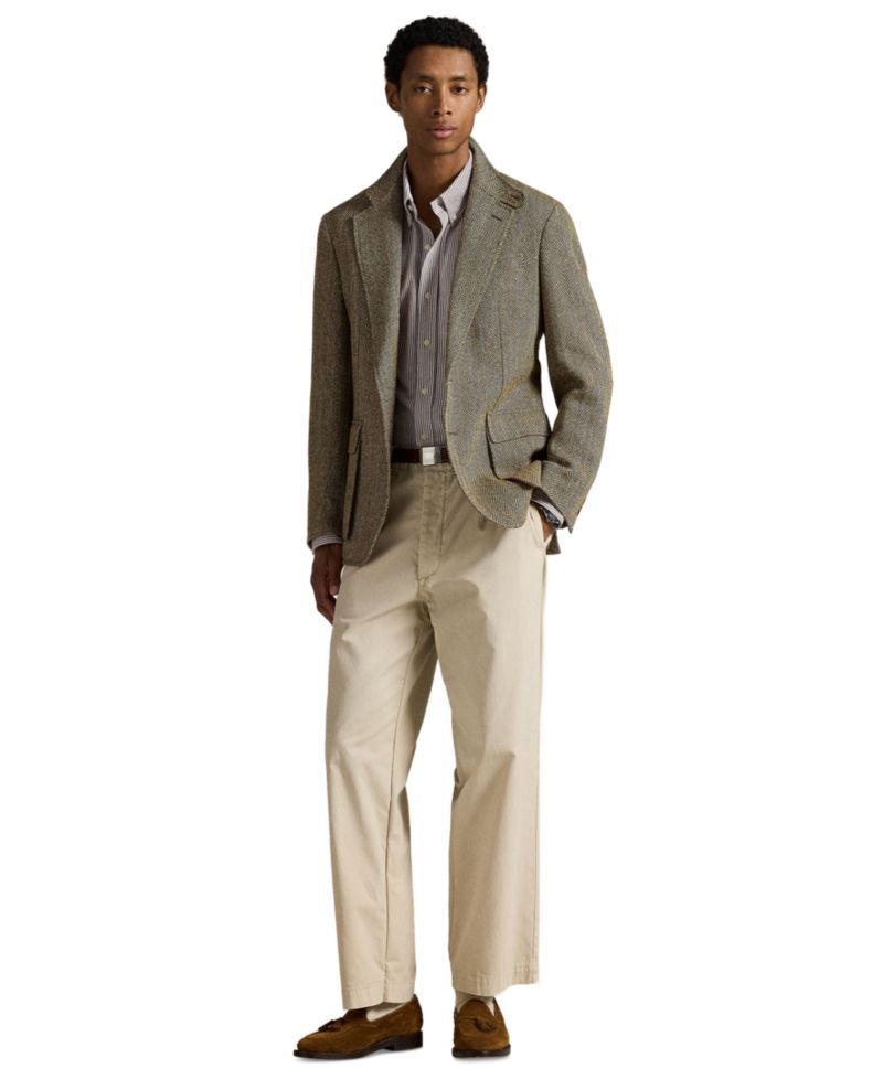 Men's Striped Knit Oxford Shirt