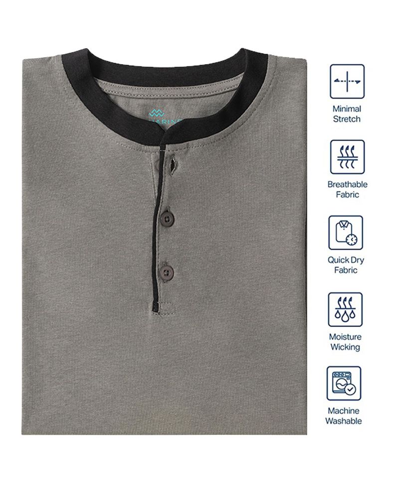 Men's Short Sleeve Henley T-Shirt