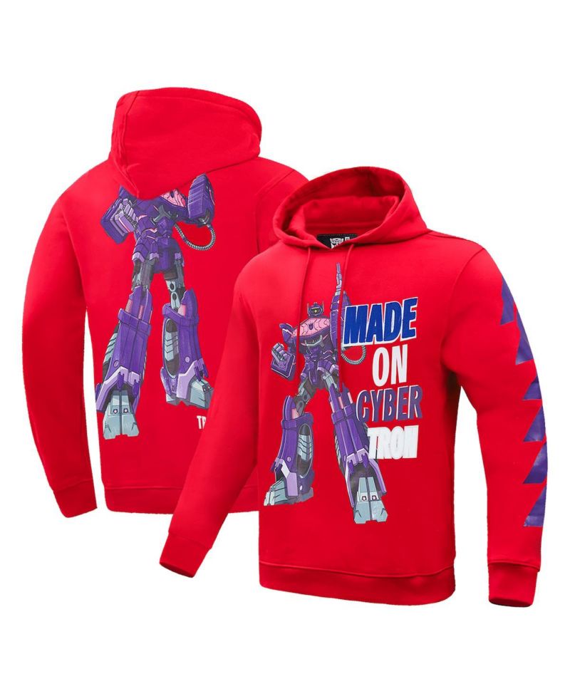 Men's and Women's Red Transformers Made On Cybertron Pullover Hoodie