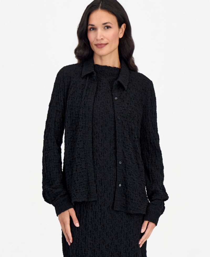 Women's Long-Sleeve Classic Collar Slim Blouse