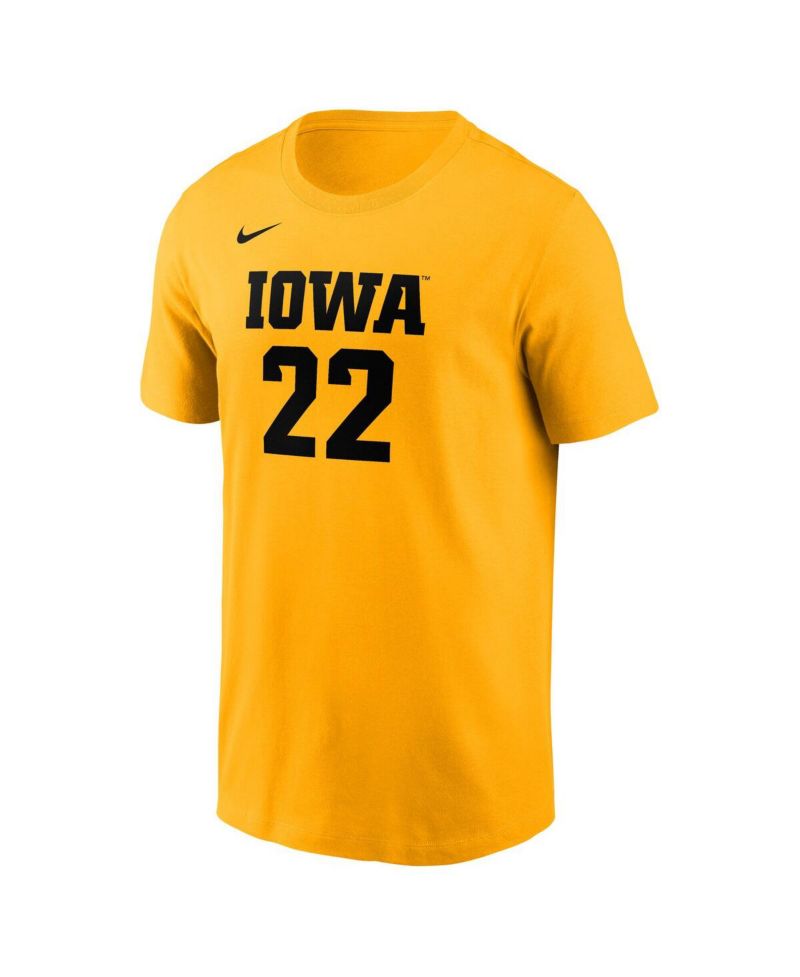 Men's and Women's Caitlin Clark Gold Iowa Hawkeyes Retired Player Name & Number T-Shirt