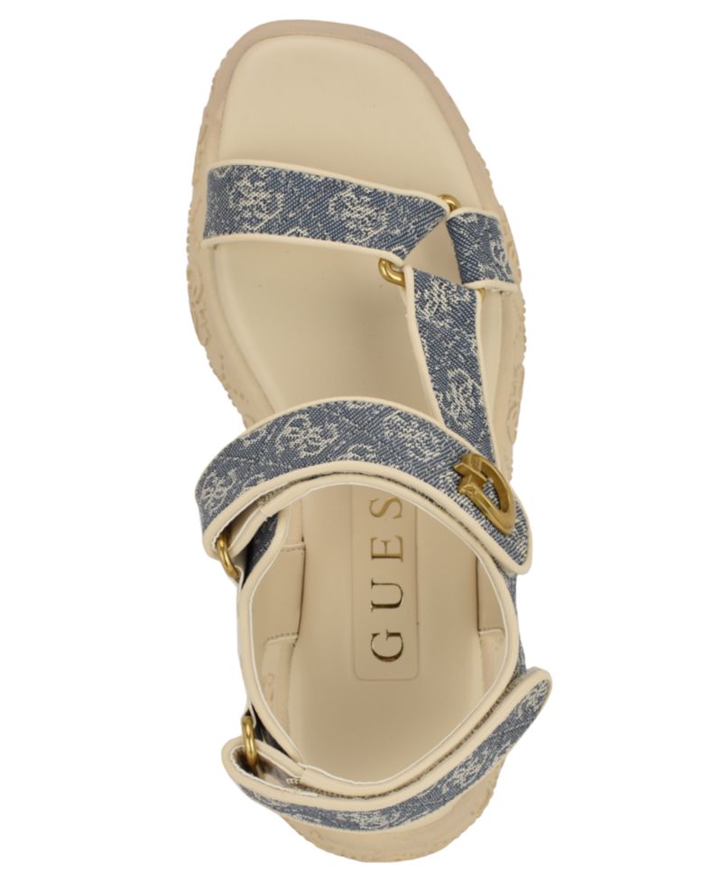 Women's Lanara Strappy Sporty Quattro G Platform Footbed Sandals