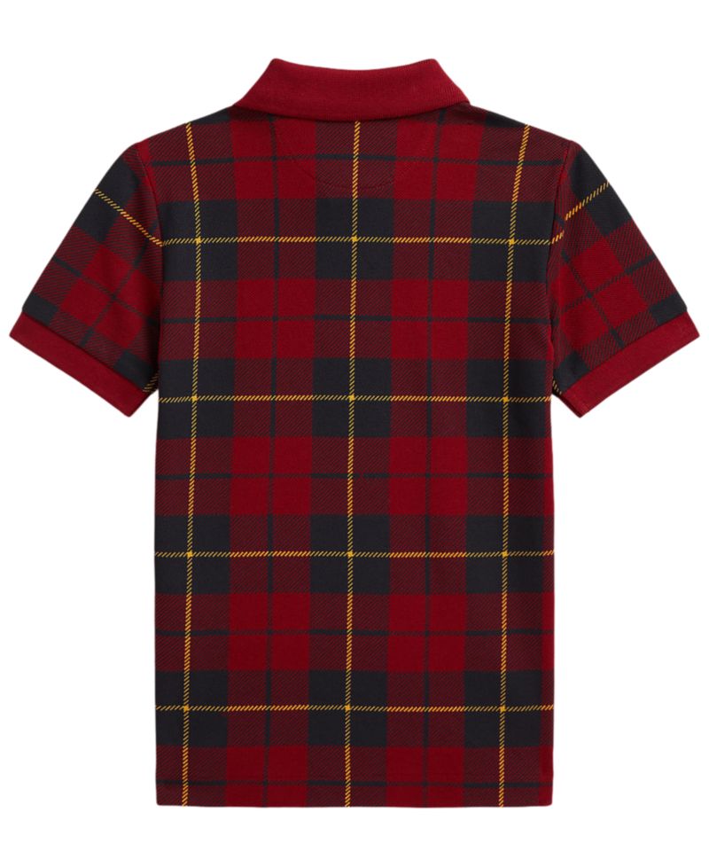 Boys' 2T-7 Plaid Short-Sleeve Polo Shirt