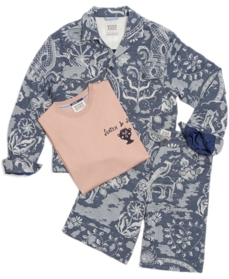 Men's Delfts Blauw Jacquard Trucker Jacket
