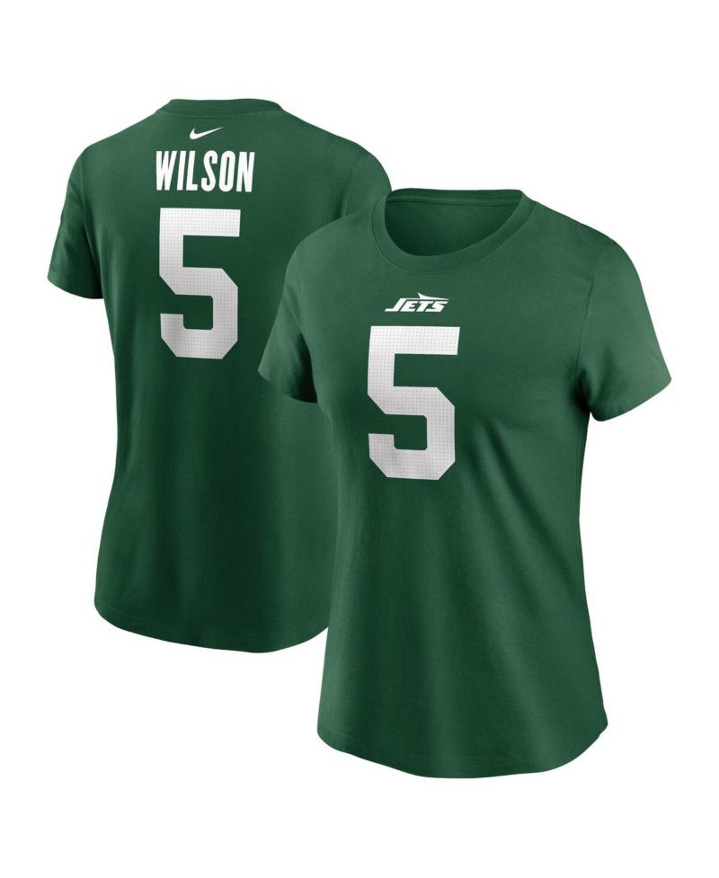 Women's Garrett Wilson Legacy Green New York Jets Name & Number T-Shirt