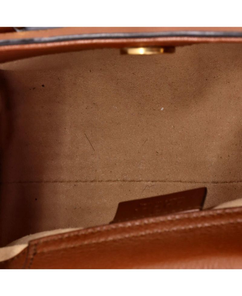 Mini Diana NM Bamboo Handle Tote Leather