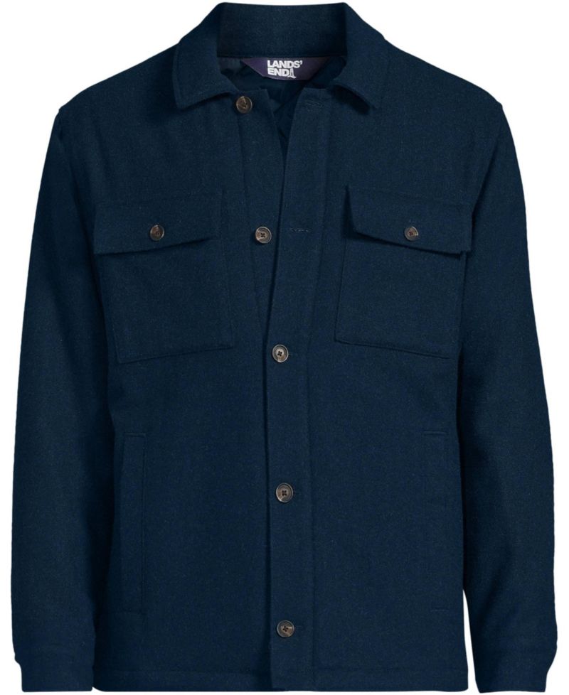 Men's Wool Blend Shirt Jacket