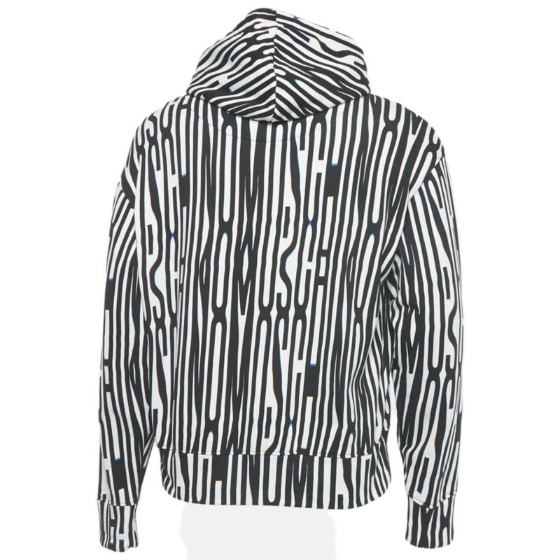 Men's Couture Black/white Logo Print Hoodie