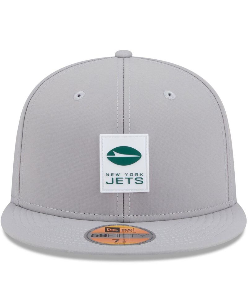 Men's Gray New York Jets 2025 Sideline 59FIFTY Fitted Hat