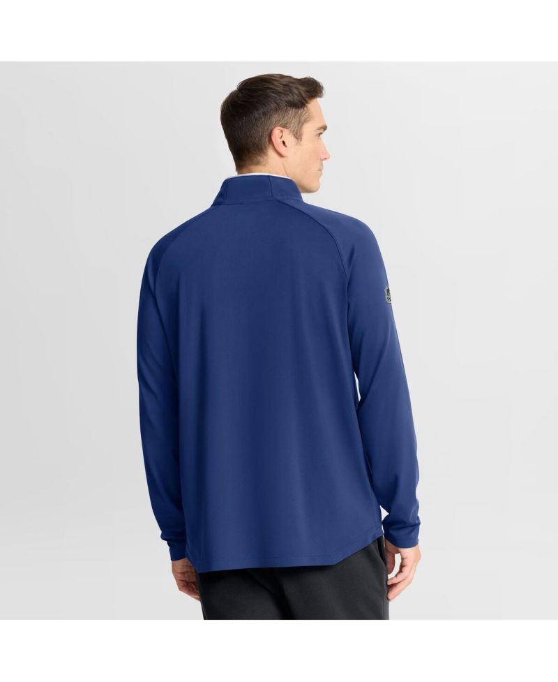 Men's Blue Tampa Bay Lightning Authentic Pro Rink Training Quarter-Zip Pullover Hoodie