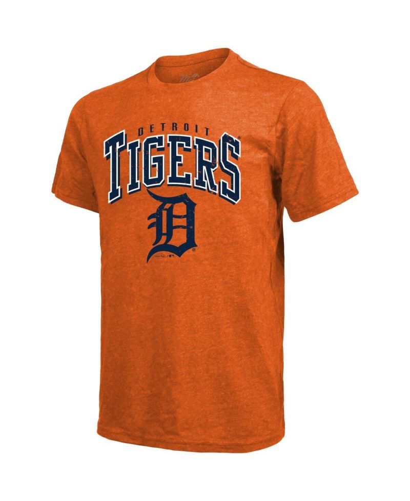 Men's Tarik Skubal Orange Detroit Tigers Triblend Name & Number T-Shirt