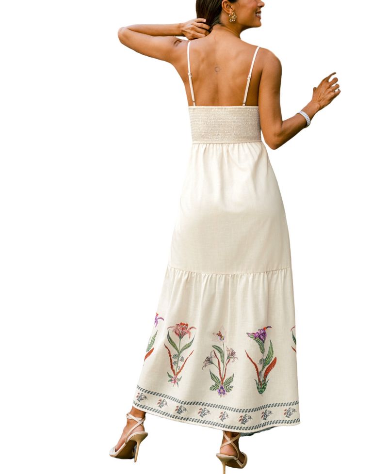 Women's Flowerbed Floral Maxi Beach Dress