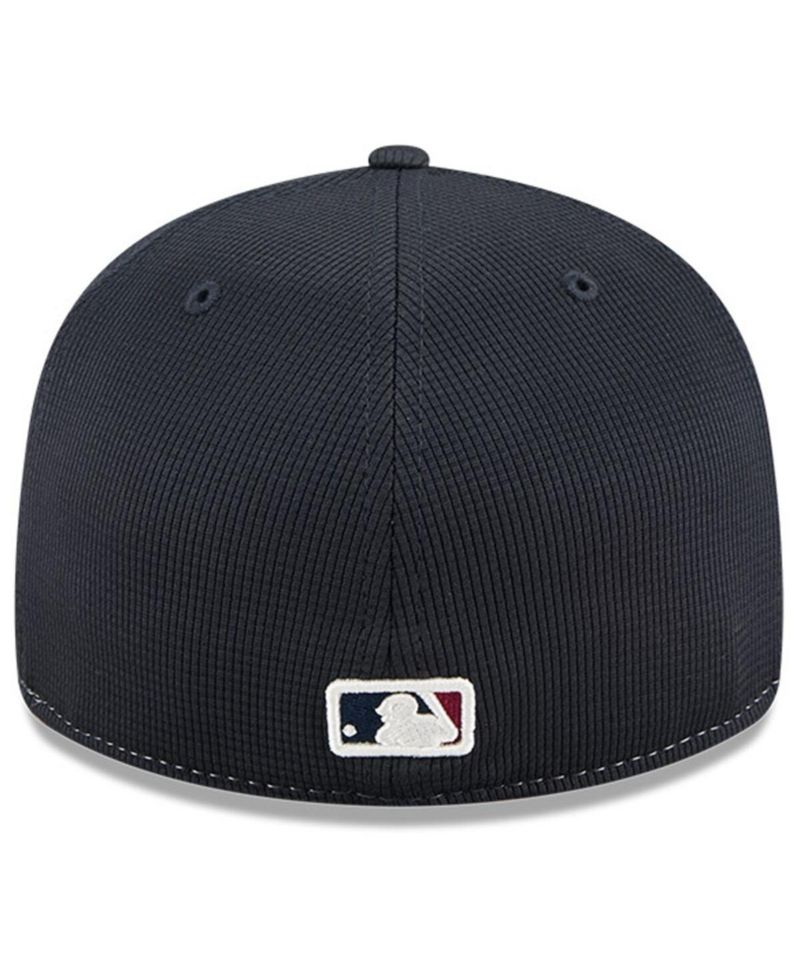 Men's Navy/White Cleveland Guardians City Connect Batting Practice Low Profile 59FIFTY Fitted Hat