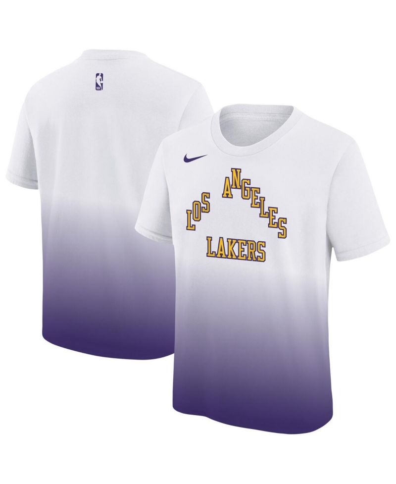 Big Boys and Girls White/Purple Los Angeles Lakers 2025/26 City Edition Max90 T-Shirt