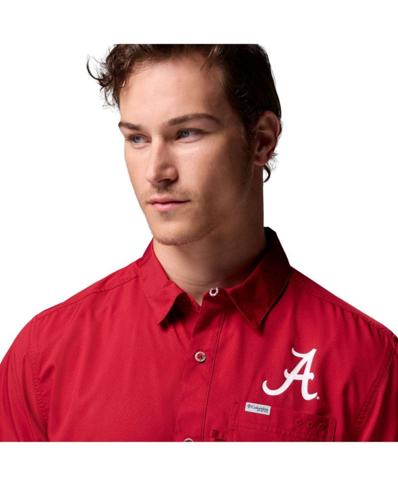 Men's Crimson Alabama Crimson Tide Slack Tide Camp Button-Up Shirt
