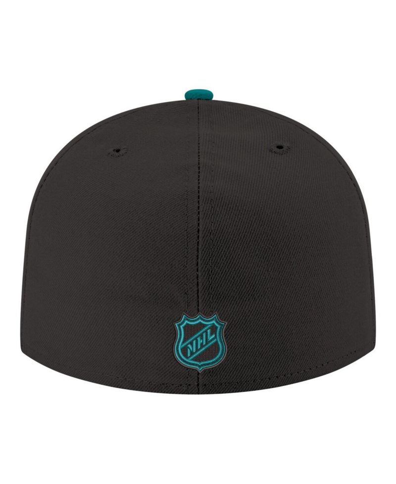 Men's Black San Jose Sharks Core Logo Two-Tone 59FIFTY Fitted Hat