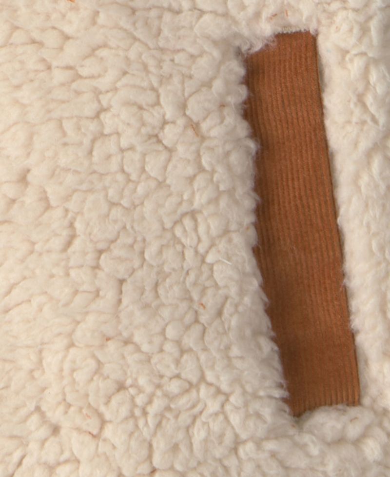 Baby Boys' Collared Color-Block Teddy Fleece Jacket