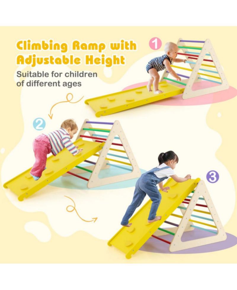 Montessori Climbing Triangles and Ramp, 3-Piece Set