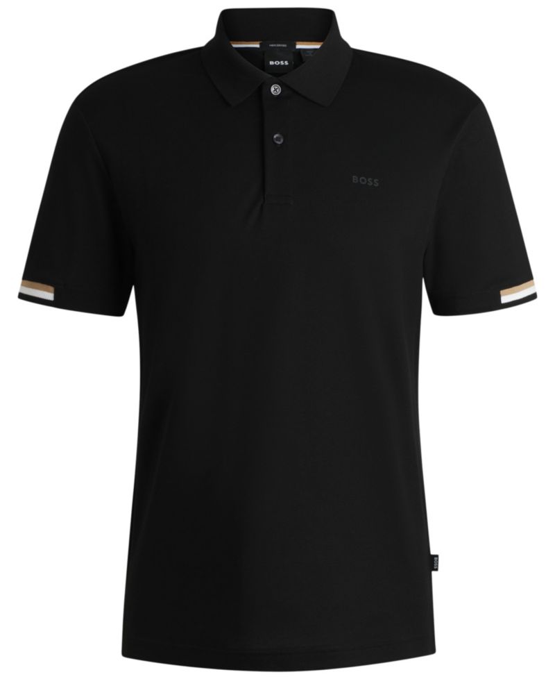 Men's Regular-Fit Rubberized Logo Polo Shirt