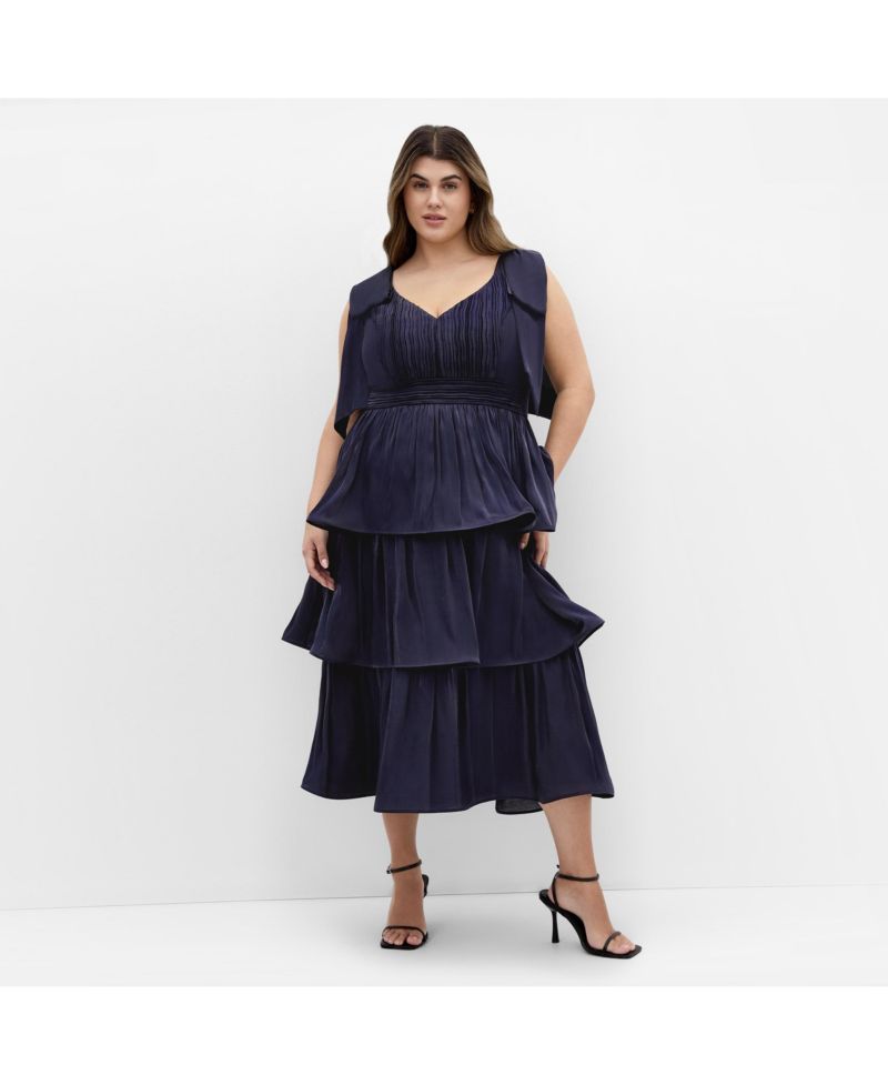 Plus Size Betty Bow Midi Dress