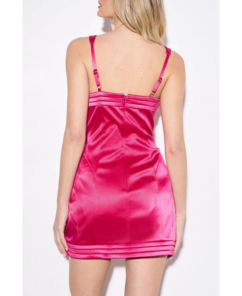 Women's Corset Mini Satin Dress