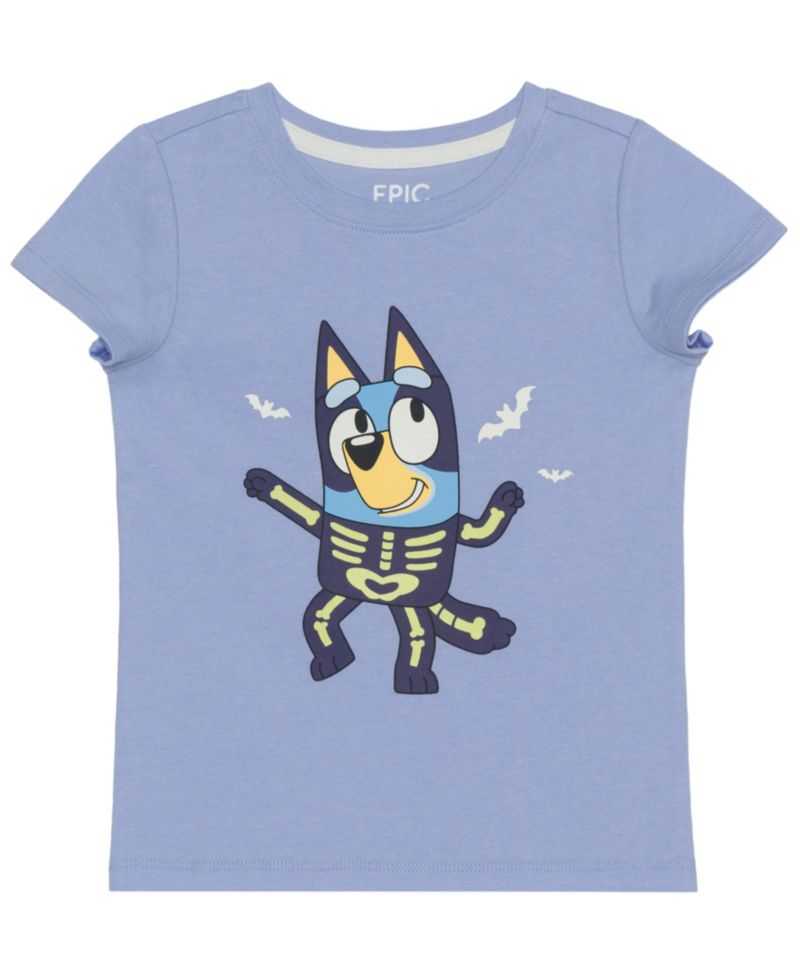 Girls' 12M-5T Bluey Skeleton Graphic T-Shirt