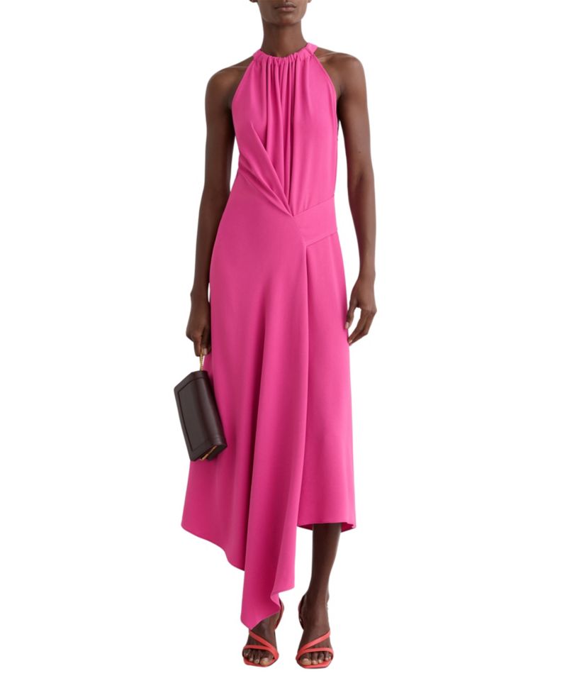 Women's Drape-Detail Sleeveless Midi Dress