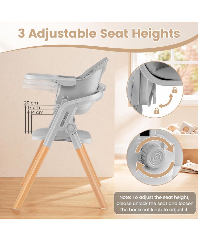 7-in-1 Convertible Foldable High Chair