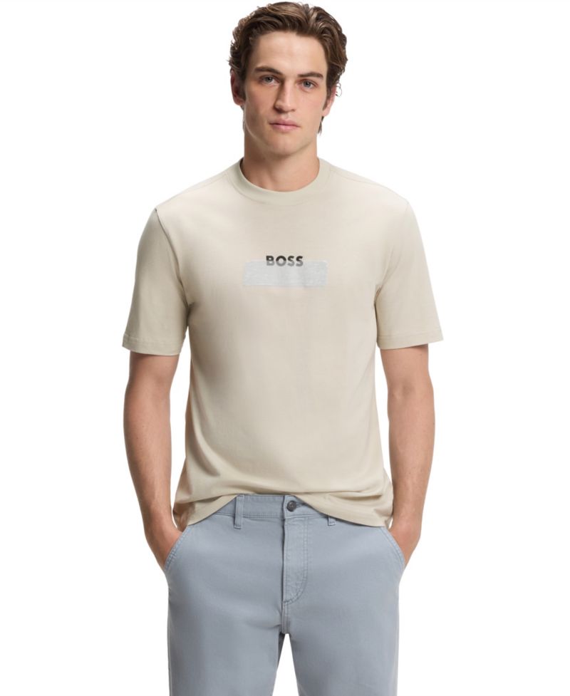 Men's Cotton-Jersey Logo Artwork Regular-Fit T-Shirt