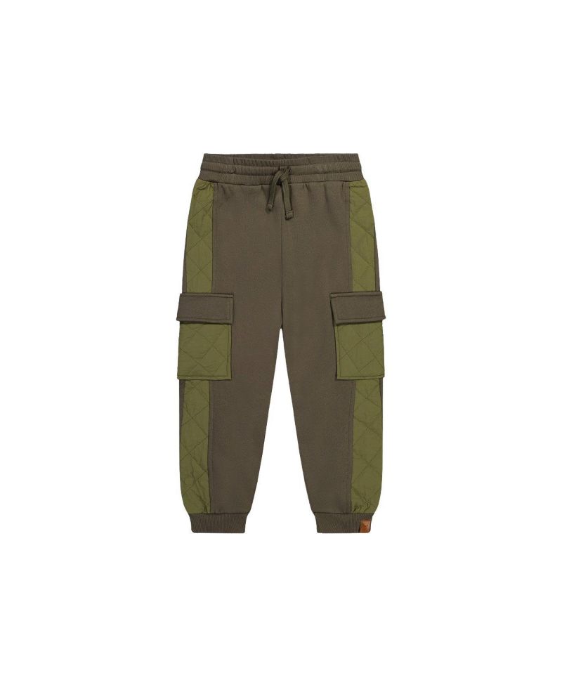 Little and Big Boy 6 - 12 Fleece Bi-Material Sweatpants with Pockets