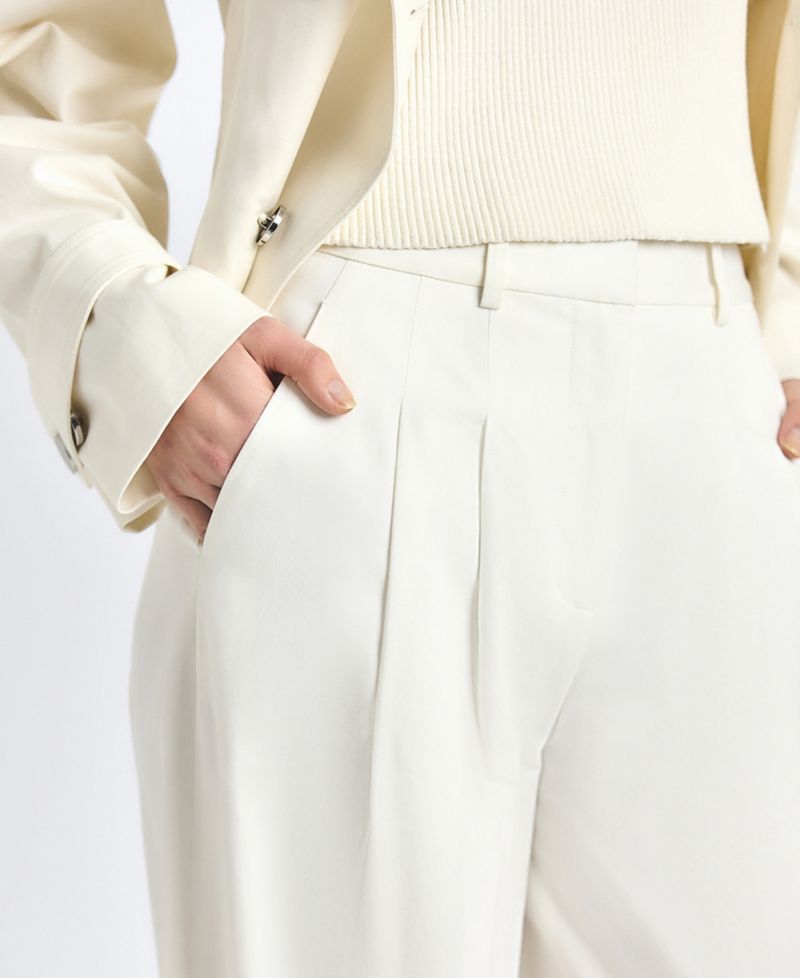 Women's Juliana Mid-Rise Wide-Leg Trousers