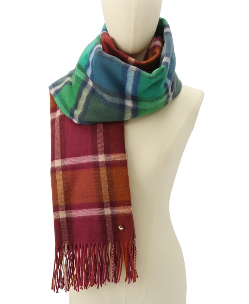 Women's Plaid Mix Yarn-Dyed Scarf