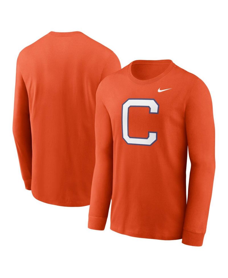 Men's Orange Clemson Tigers Alternate Logo Long Sleeve T-Shirt