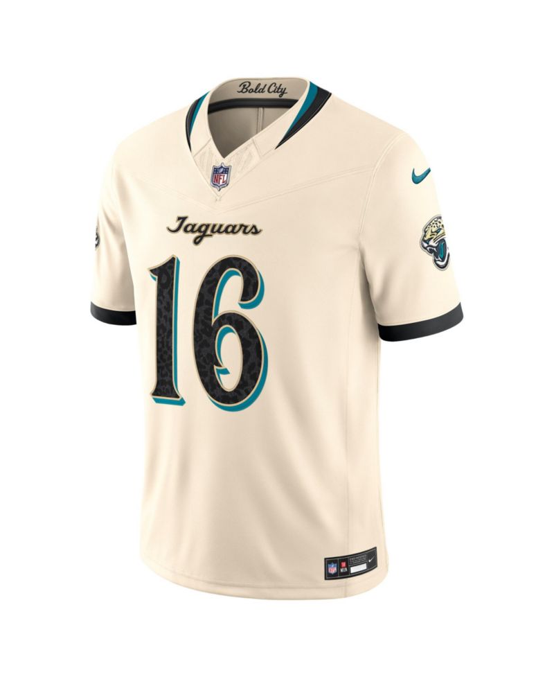 Men's Trevor Lawrence Natural Jacksonville Jaguars 2026 Rivalries Collection Vapor F.U.S.E Stitched Limited Jersey
