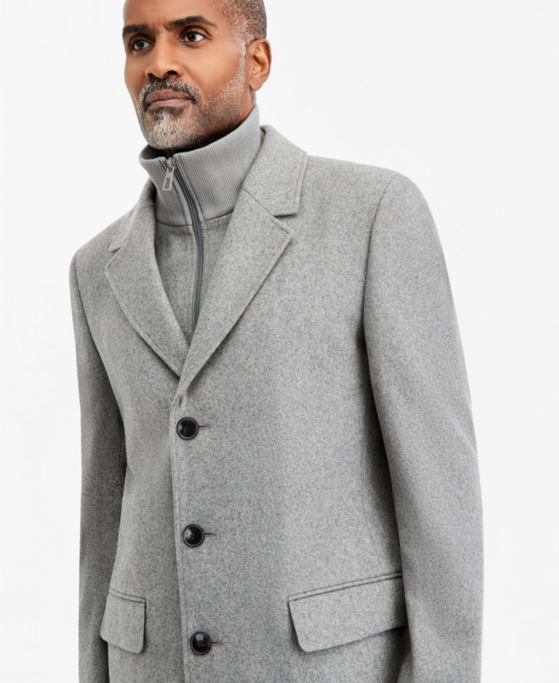 Men's Classic-Fit Wool-Blend Overcoat