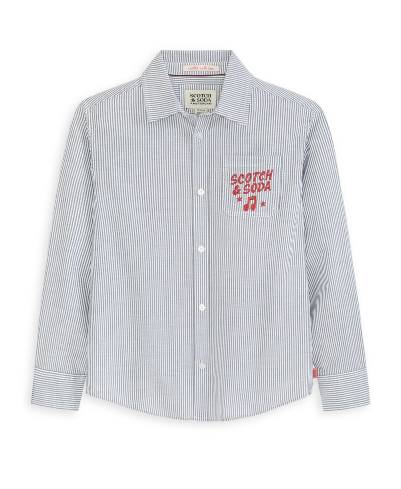 Big Boys Graphic Oxford Shirt