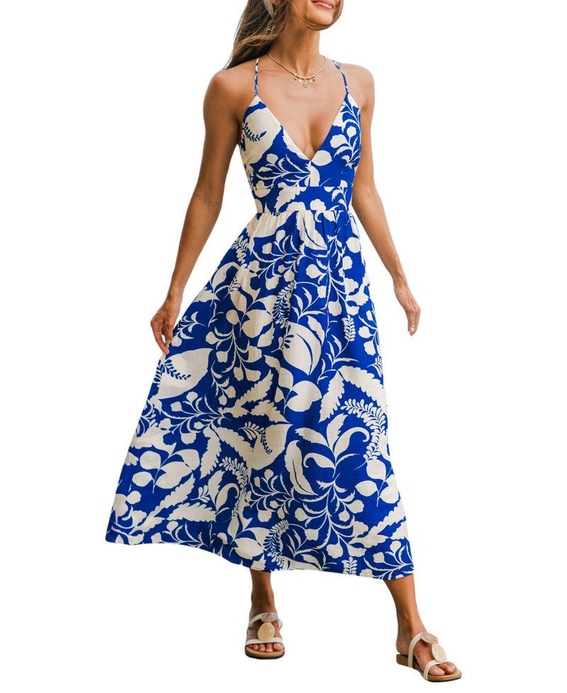 Women's Into the Sunset Tropical Maxi Beach Dress
