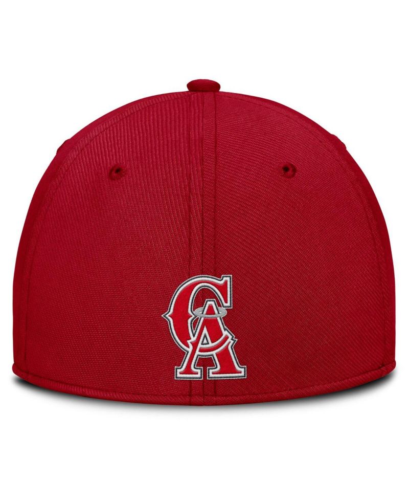 Men's Gray/Red California Angels Rise Swoosh Performance Flex Hat