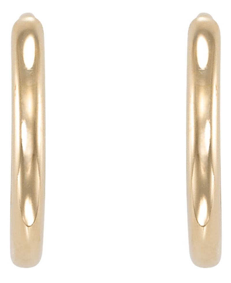 Round Hoop Earrings in 10k Yellow Gold