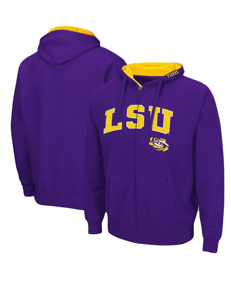 Men's LSU Tigers Arch Logo 3.0 Full-Zip Hoodie