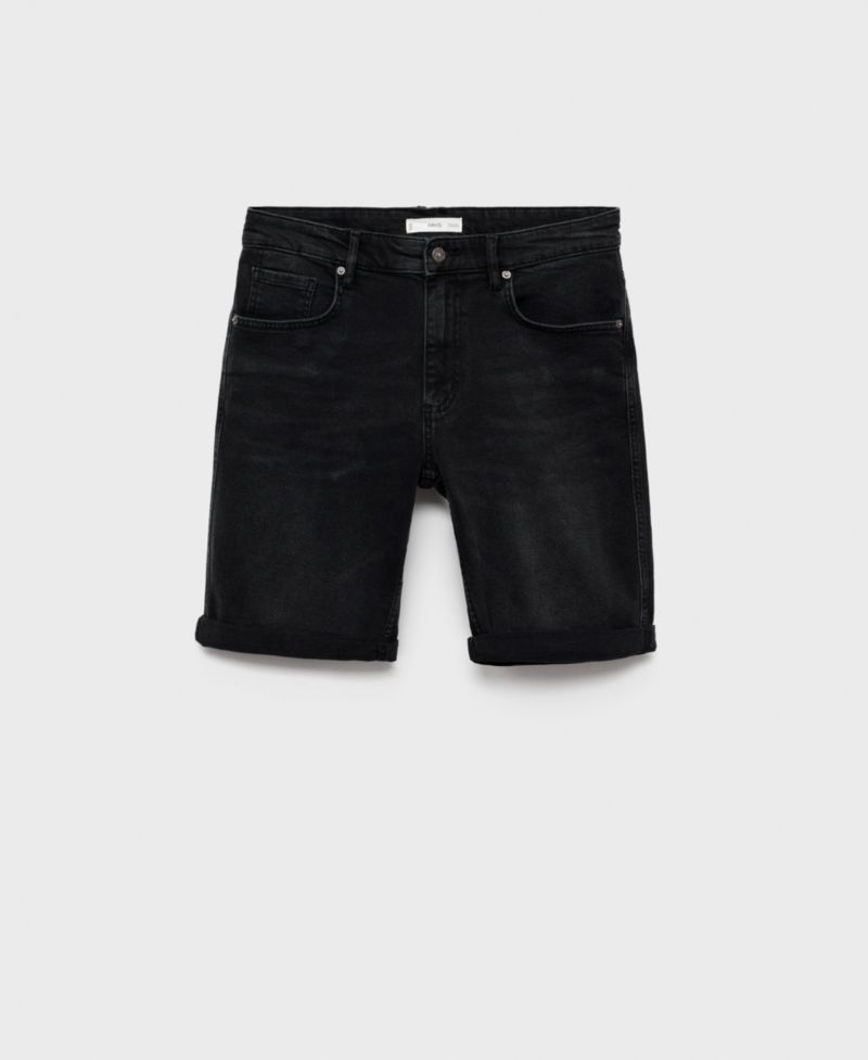 Men's Slim-Fit Denim Bermuda Shorts