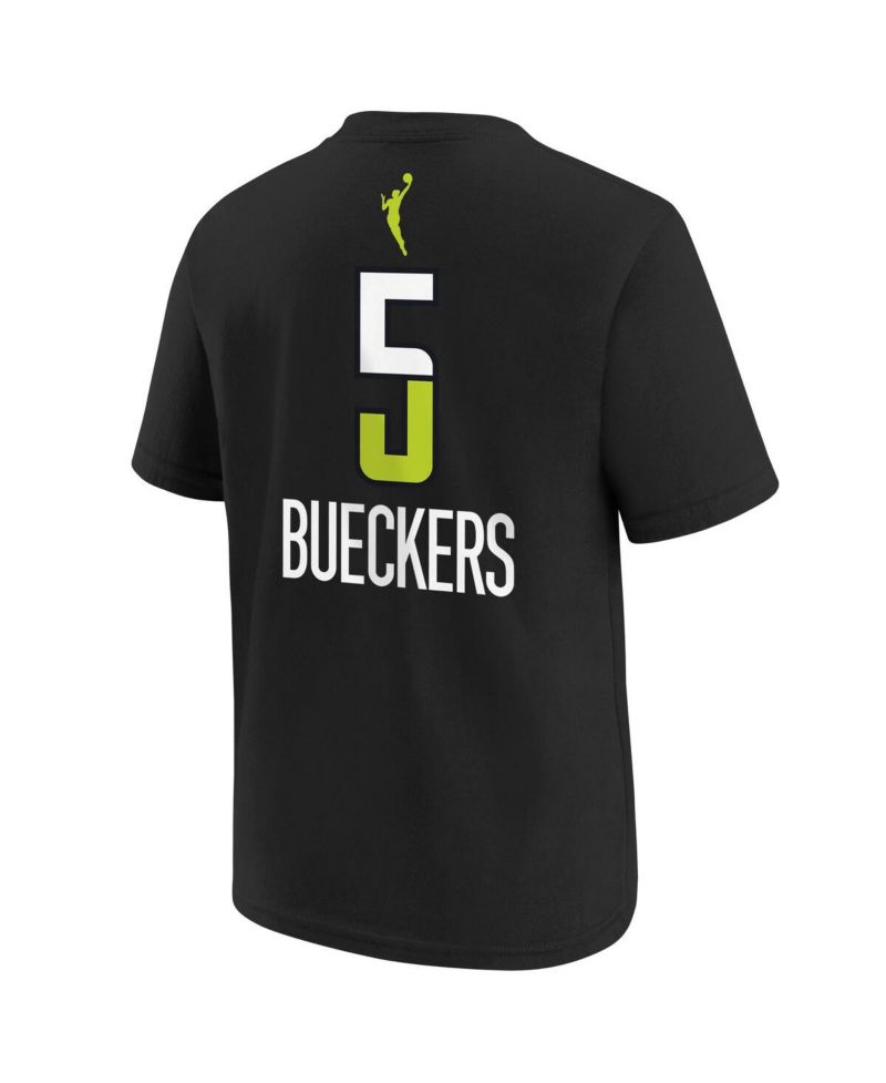 Big Boys and Girls Paige Bueckers Black Dallas Wings 2025 WNBA Draft Rebel Name & Number T-Shirt