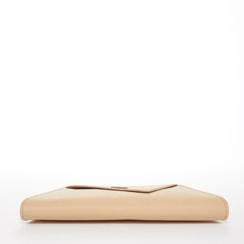 Leather Clutch Bag Nude Clutch Purse Beige Evening Bag Tan Women's Handbag