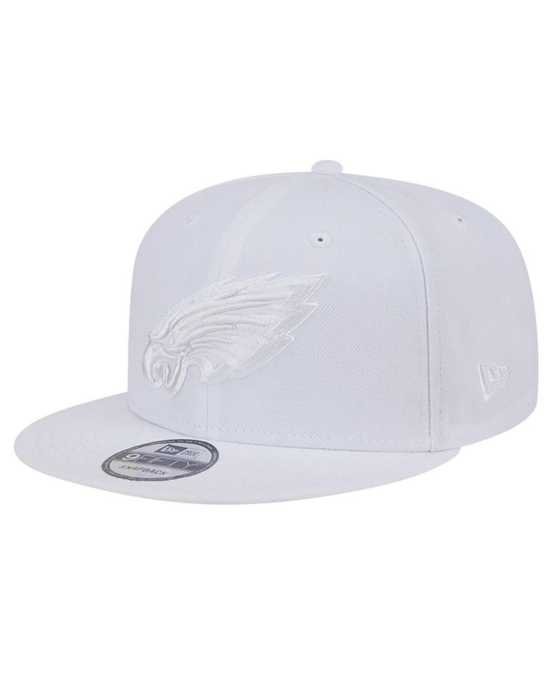 Men's Philadelphia Eagles Main White on White 9Fifty Snapback Hat