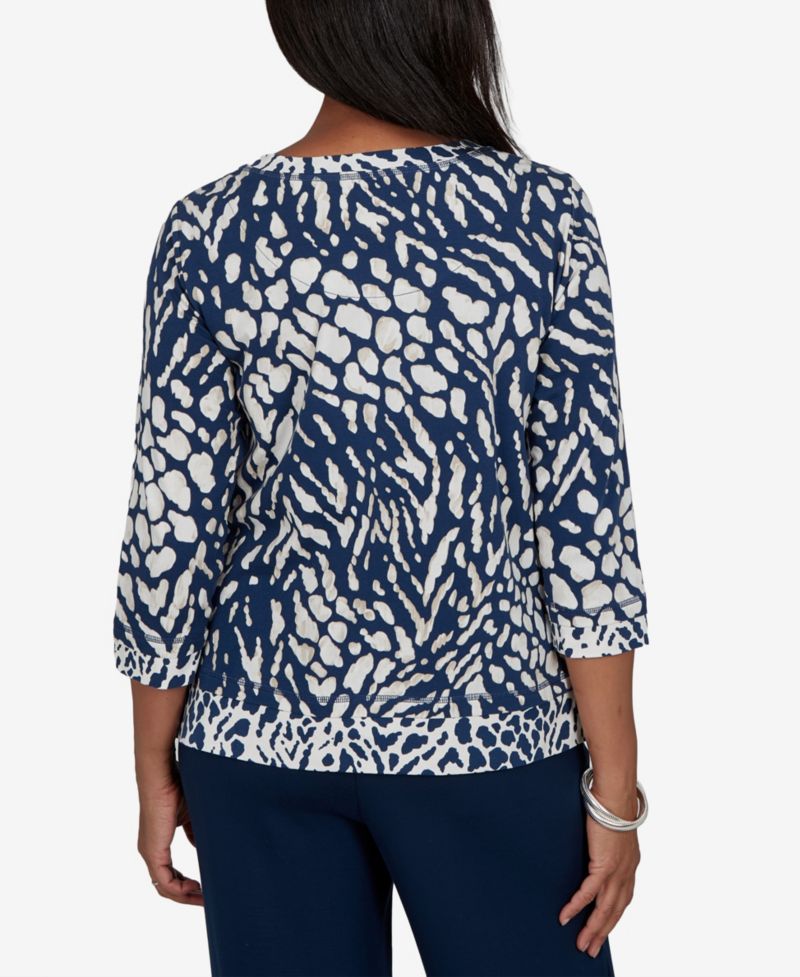 Women's Print 3/4-Sleeve T-Shirt