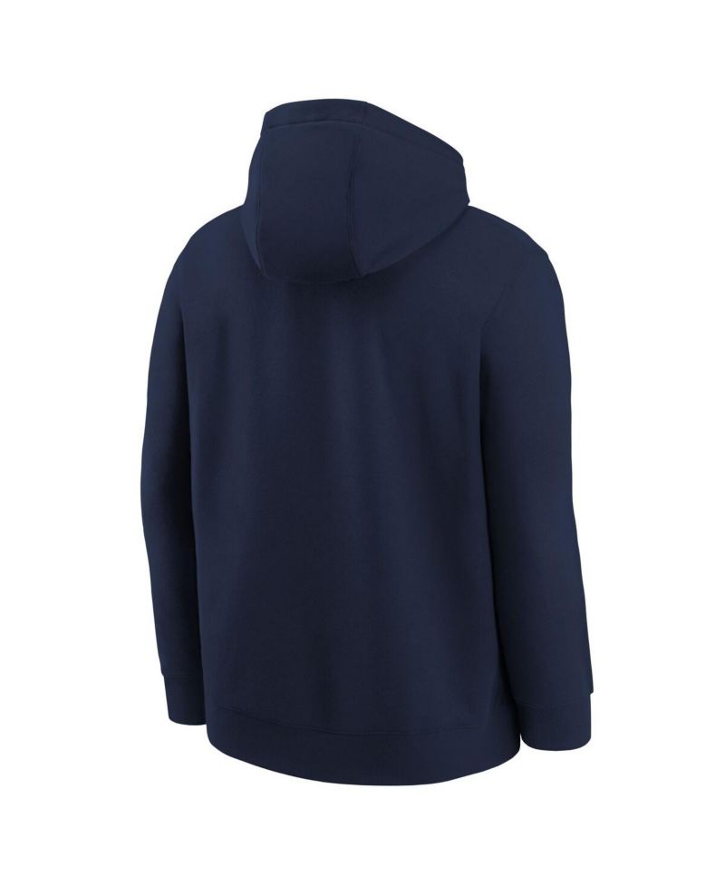 Big Boys and Girls Athletic Navy Detroit Tigers Club Fleece Hoodie