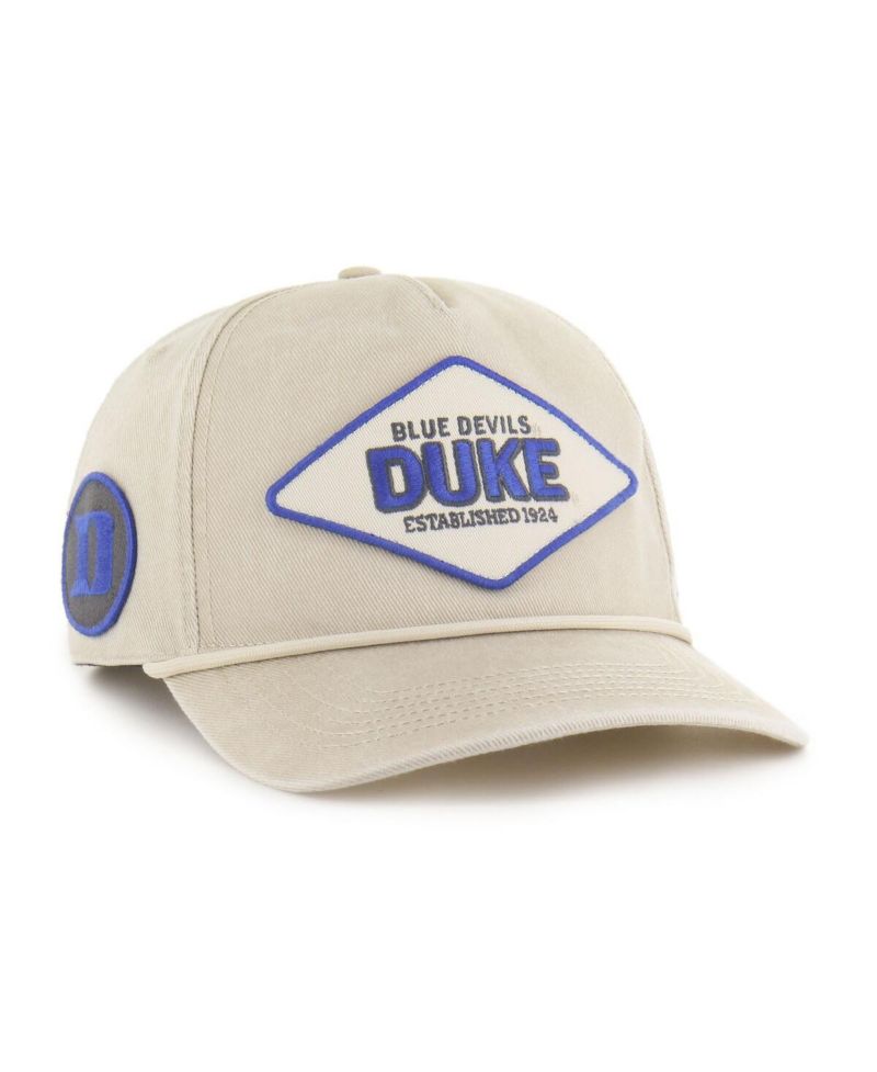Men's and Women's Cream Duke Blue Devils Outdoorsmen Cairn Hitch Adjustable Hat