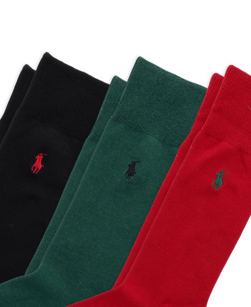 Men's and Women's Soft Touch Dress Rayon-Blend Crew Socks with Reinforced Heel & Toe, 3-Pack